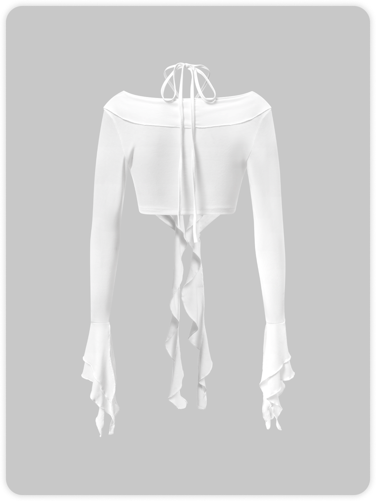 Y2K White Ruffles Top Women Top