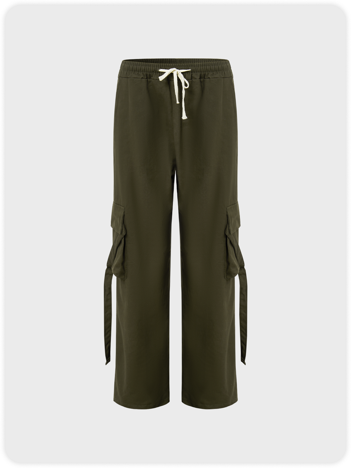 Street Green Pockets Cargo Bottom Pants