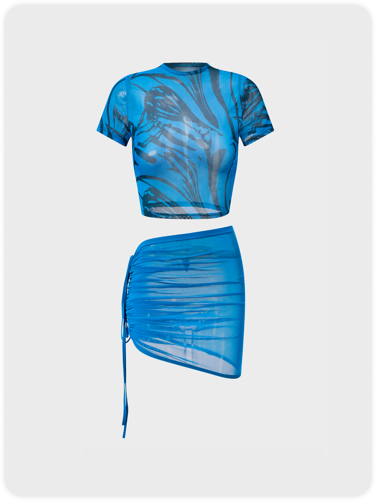 Y2K Blue Two-Piece Set