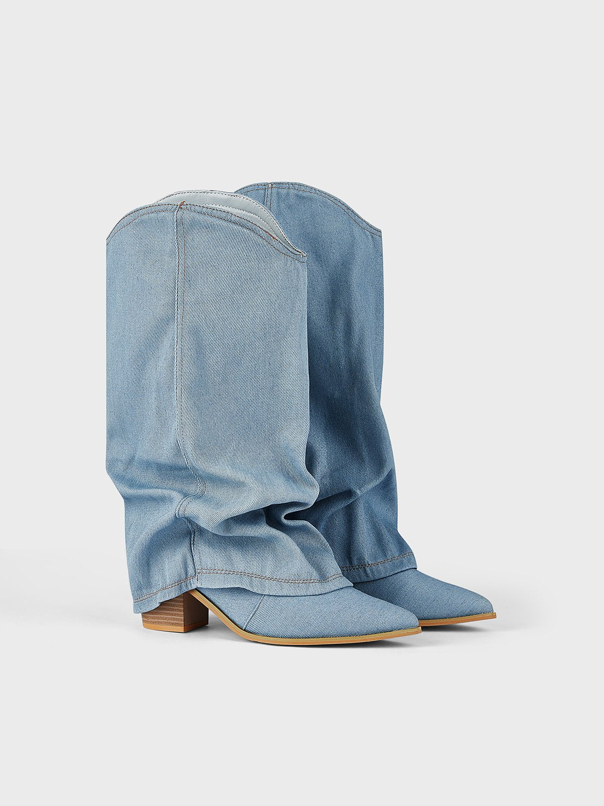 Plain Denim Street Cowboy Boots