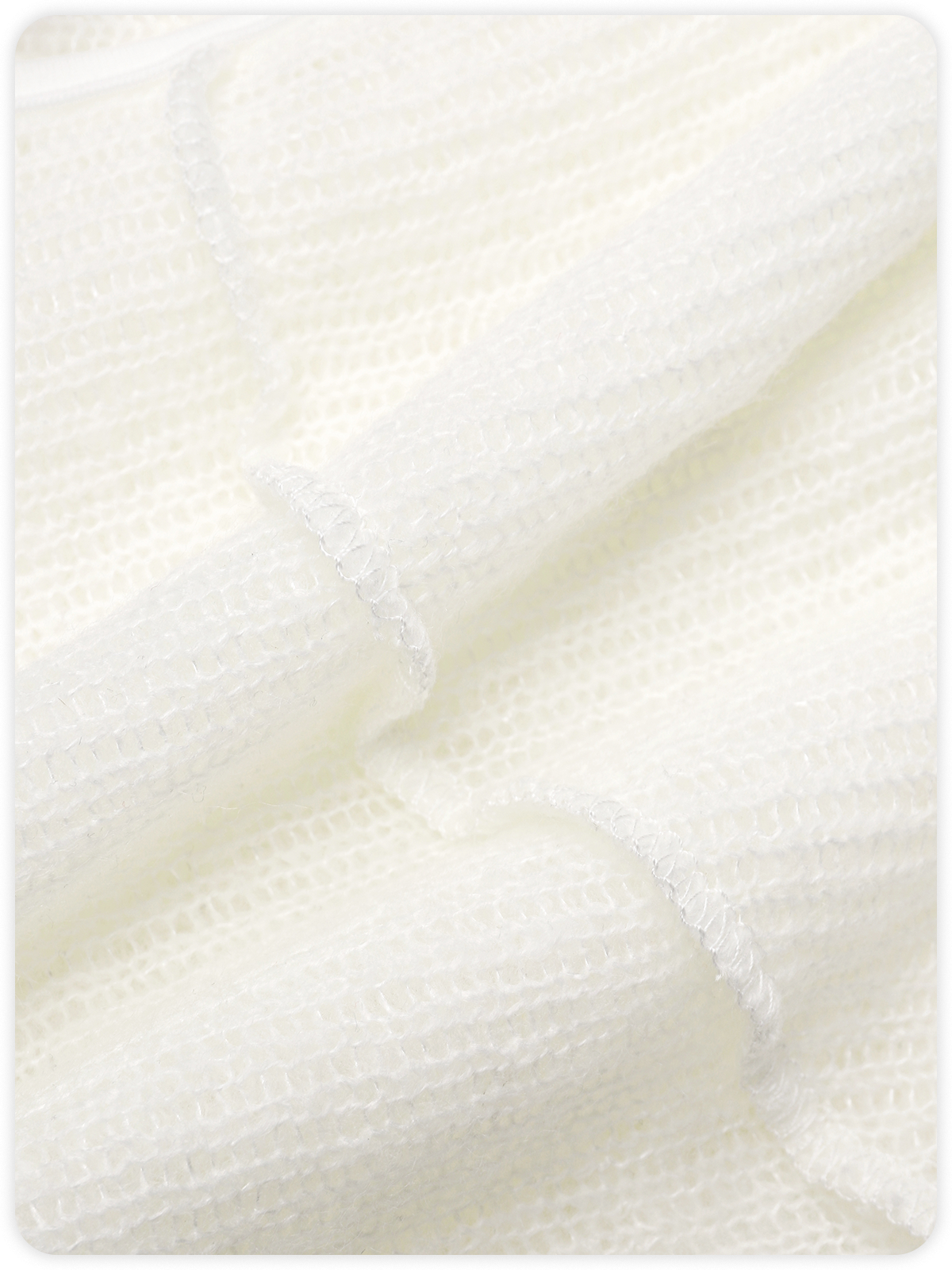 Y2k White Knit wear Overlock Top Sweater