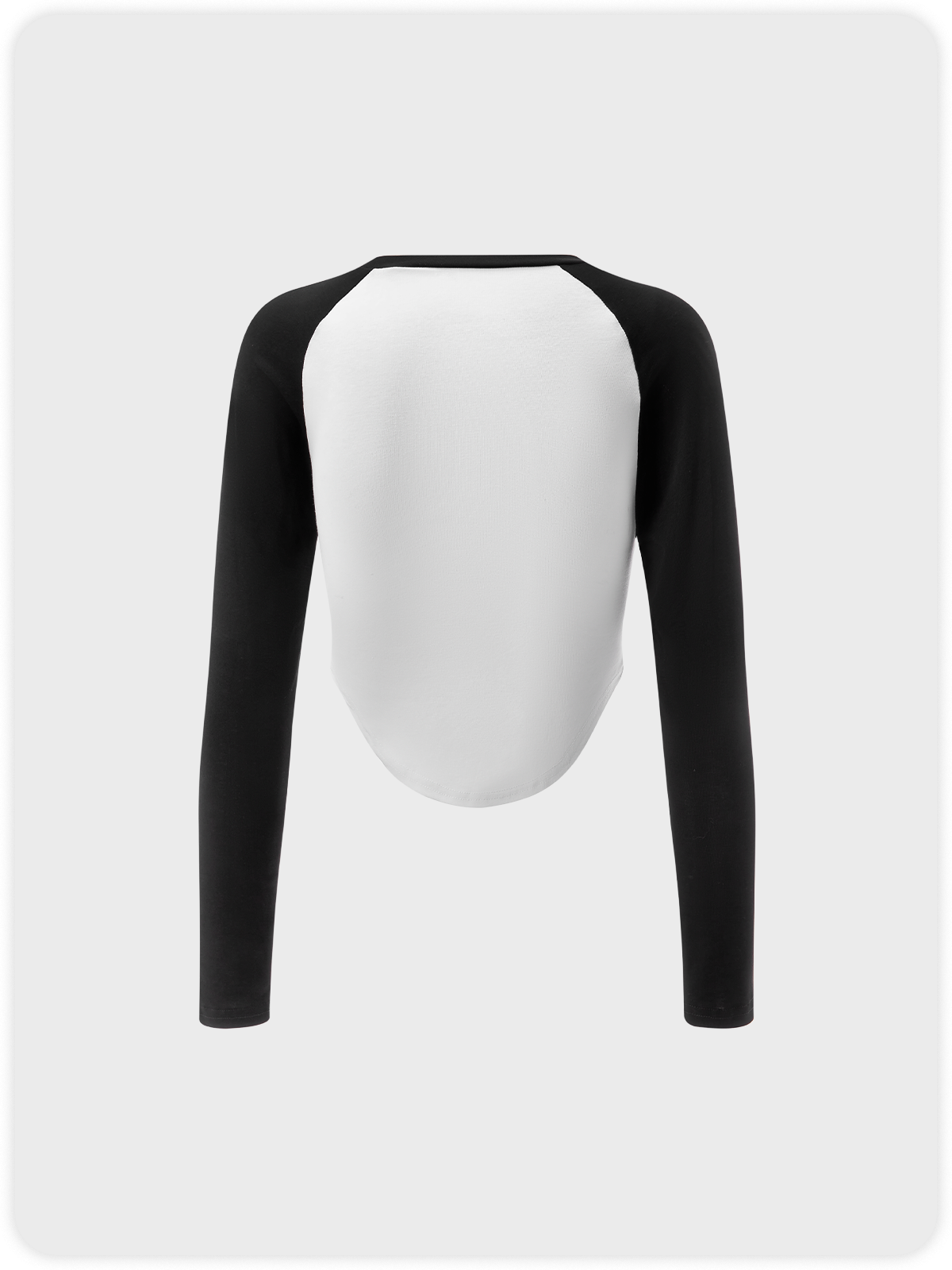 Y2K White Figure Color Block Raglan Sleeves Top T-Shirt