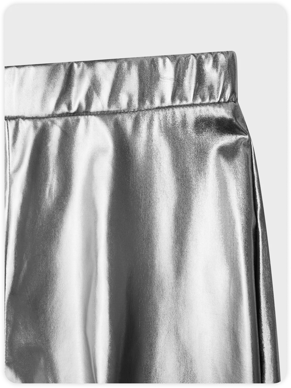 Metallic Plain Tank Top With Pants Two-Piece Set