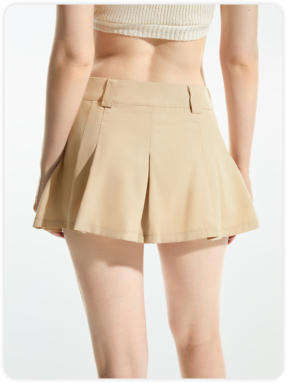 Y2K Casual Khaki Bottom Skirt