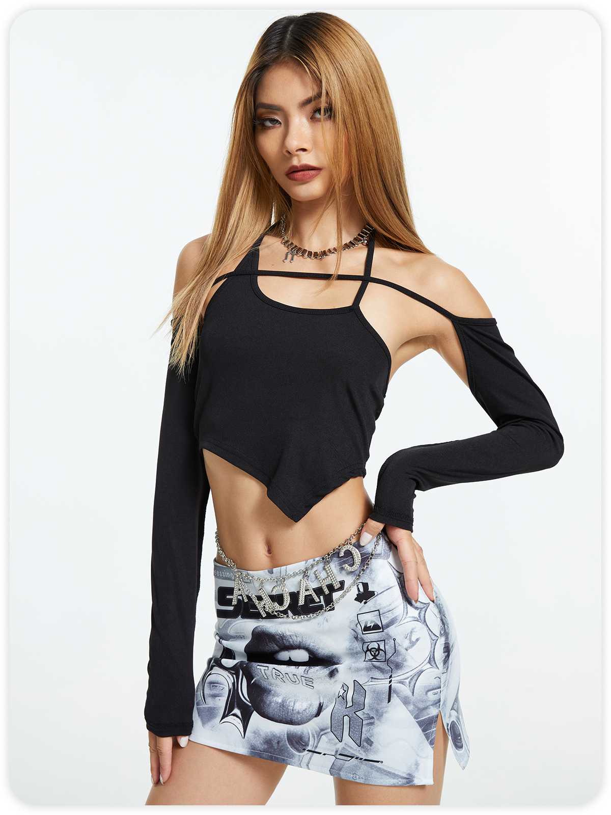 Street Black Top Women Top