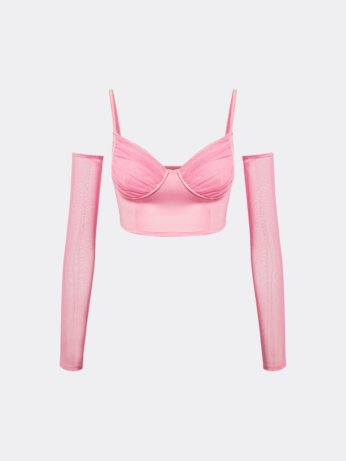 Y2K Fashion Pink Mesh Spaghetti Strap Top Women Top