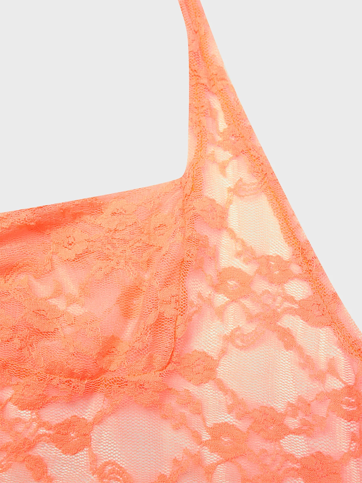 Lace Halter Plain Cami Top