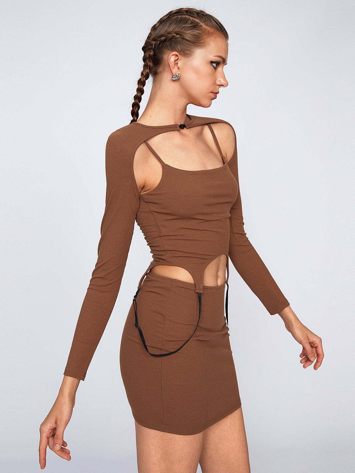 Brown Two-Piece Set