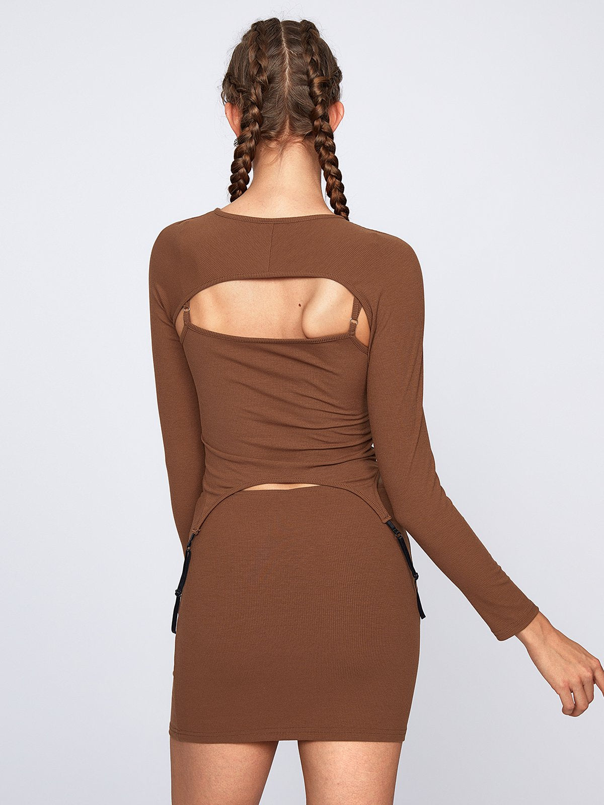 Brown Two-Piece Set