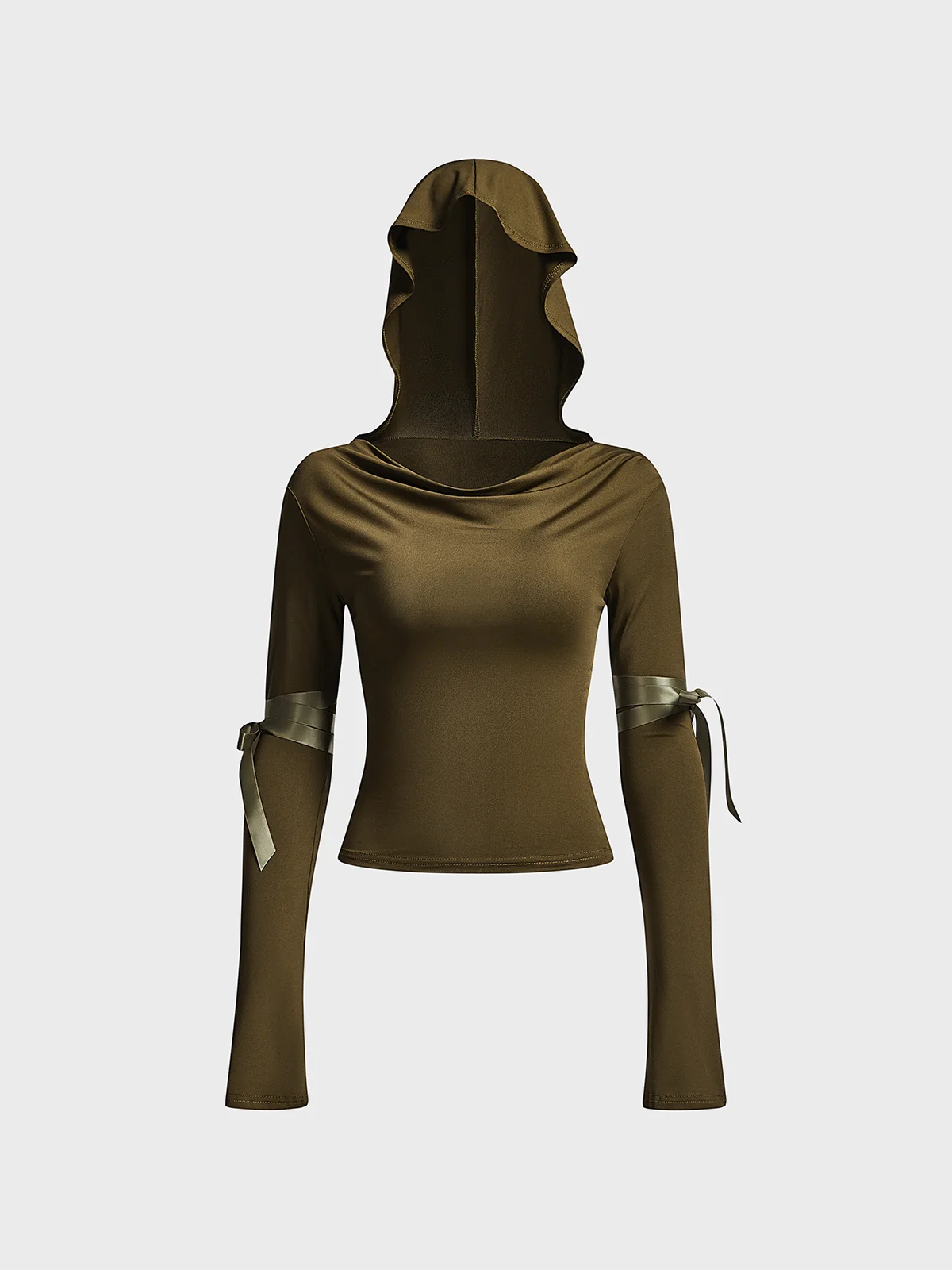 Hooded Plain Long Sleeve T-Shirt