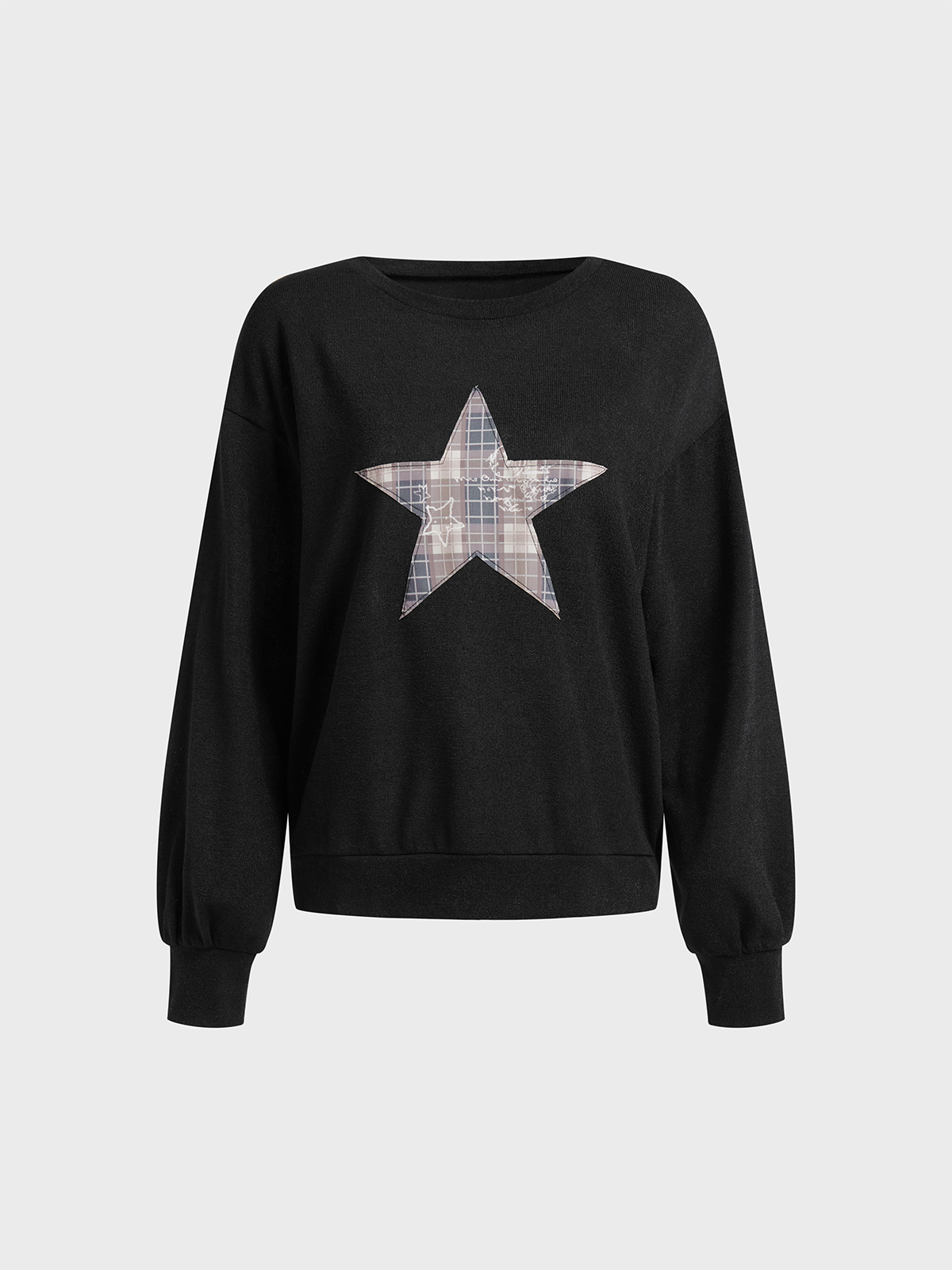 Crew Neck Star Long Sleeve Sweatshirt