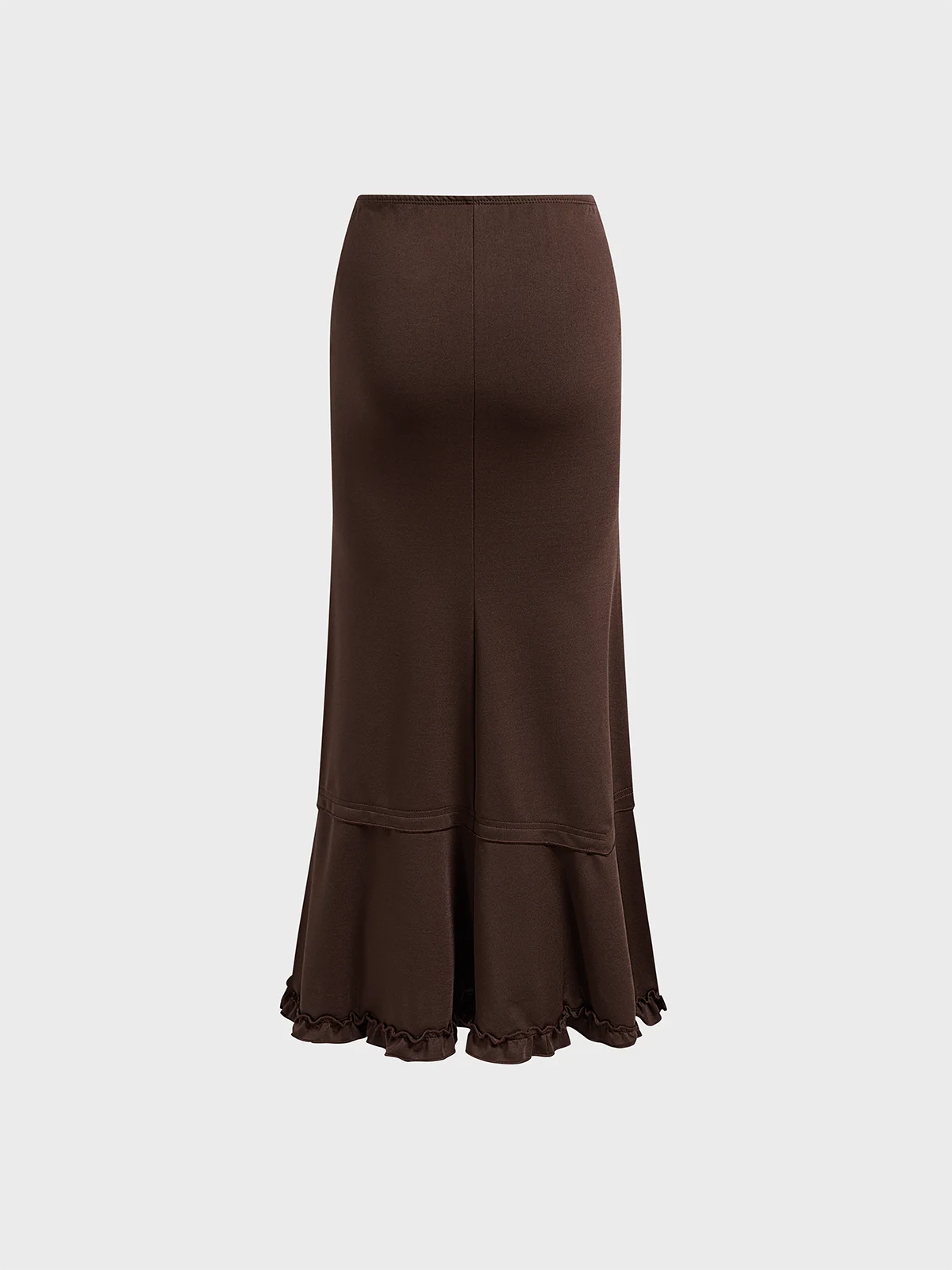 Ruffles Plain Maxi Skirt