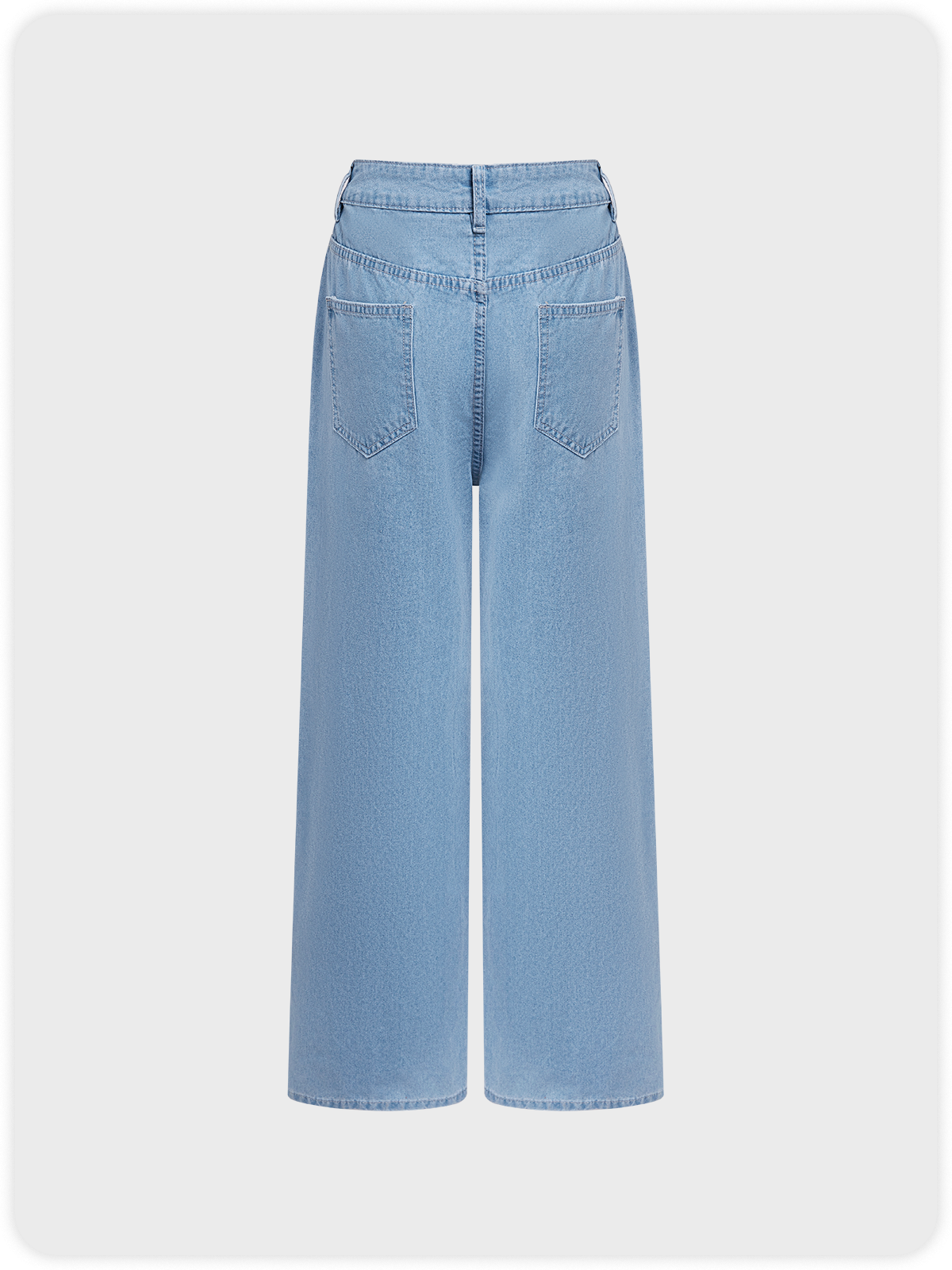 Cotton Denim Plain Straight Jeans