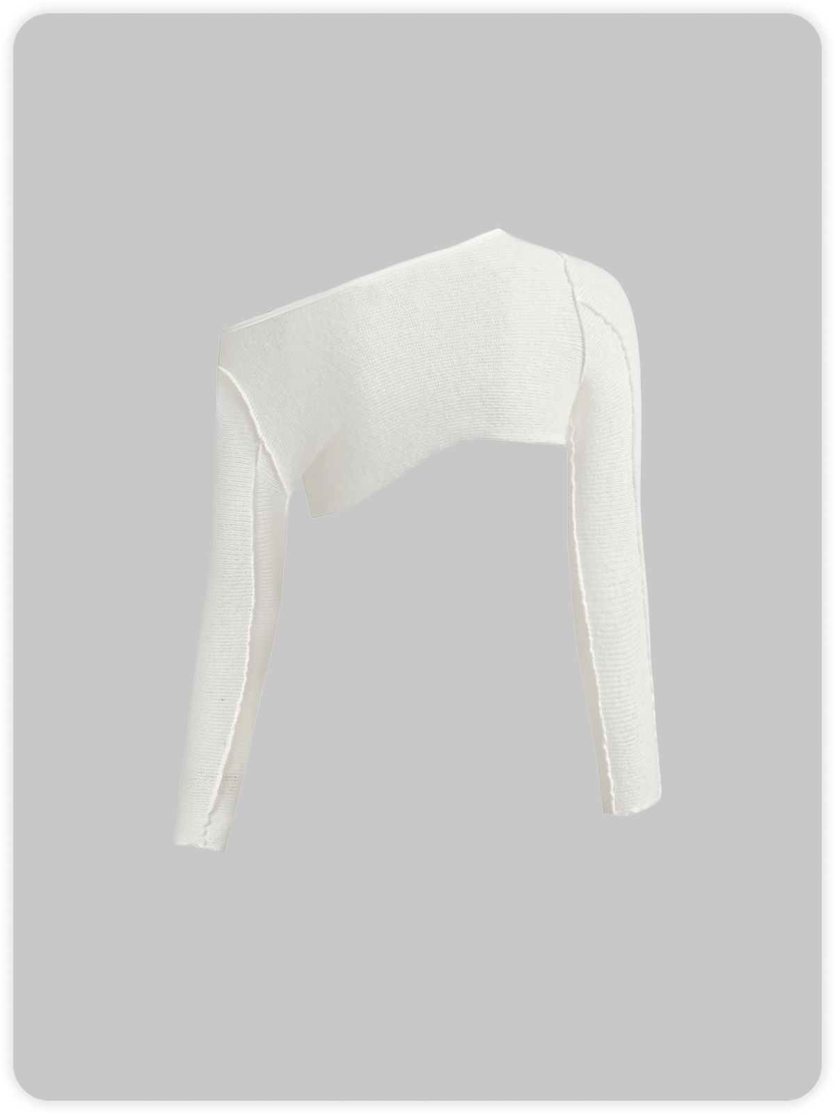 Y2k White Knit wear Overlock Top Sweater