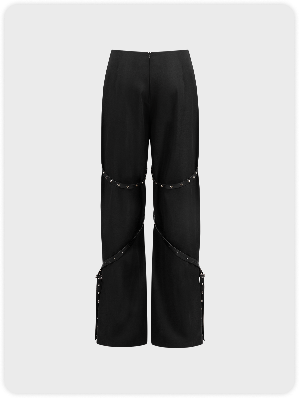 Belt Metal Detail Plain Cargo Pants