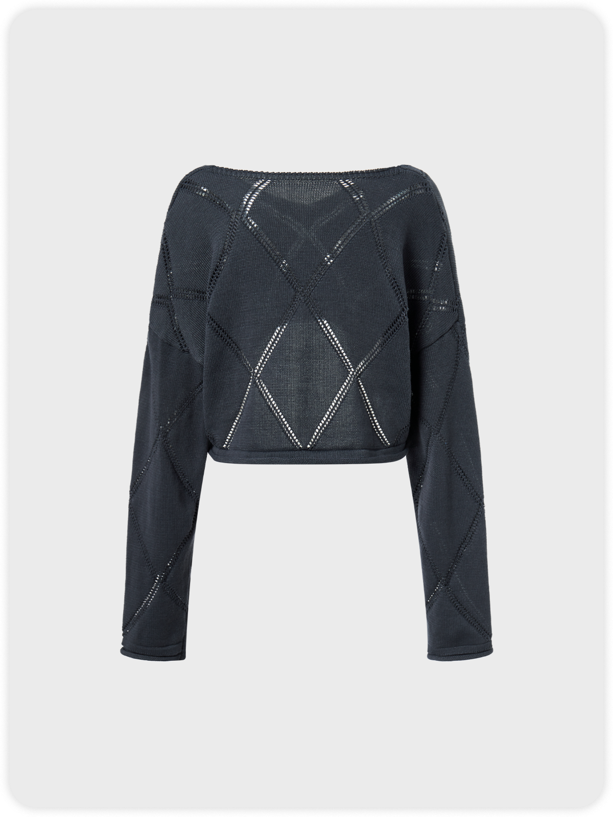 Y2K Gray Cut Out Top Sweater