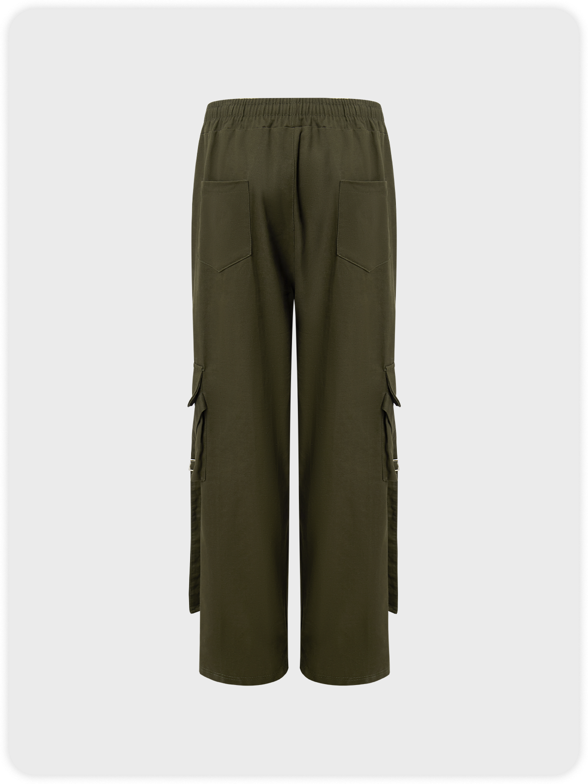 Street Green Pockets Cargo Bottom Pants