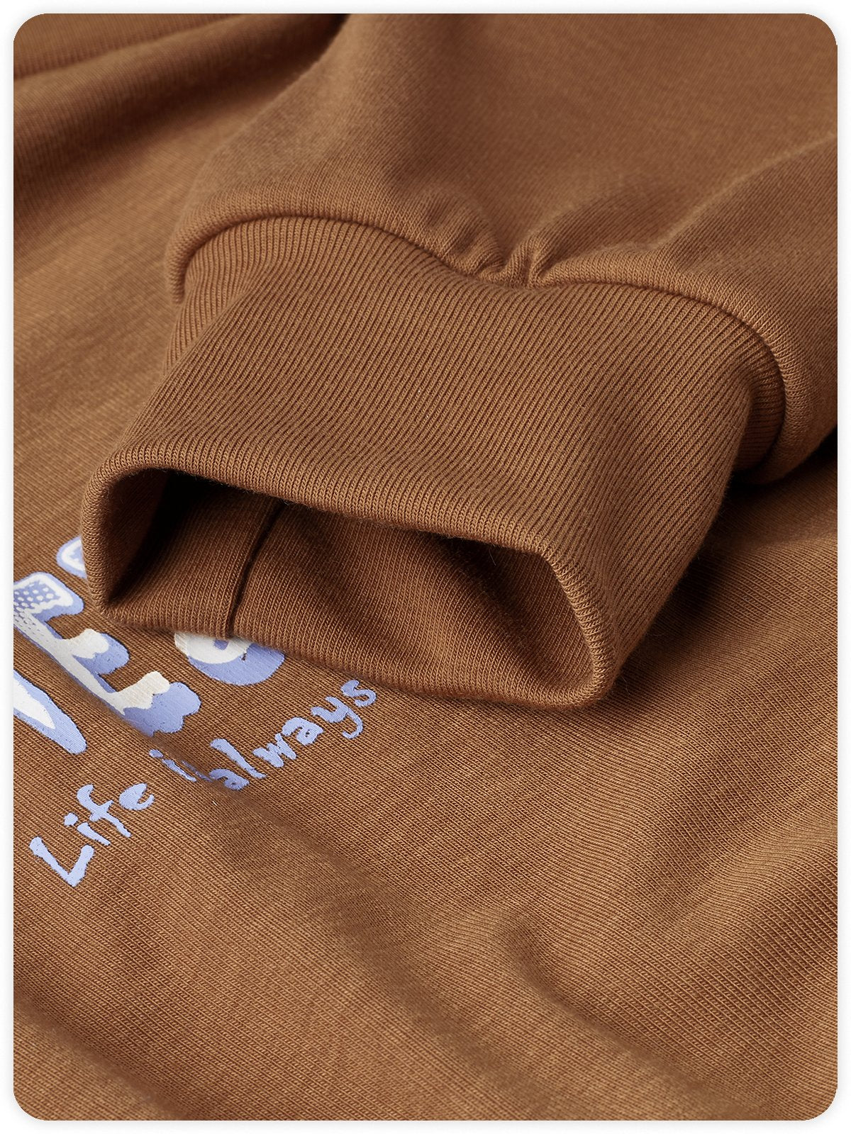 Brown Top Hoodie & Sweatshirt