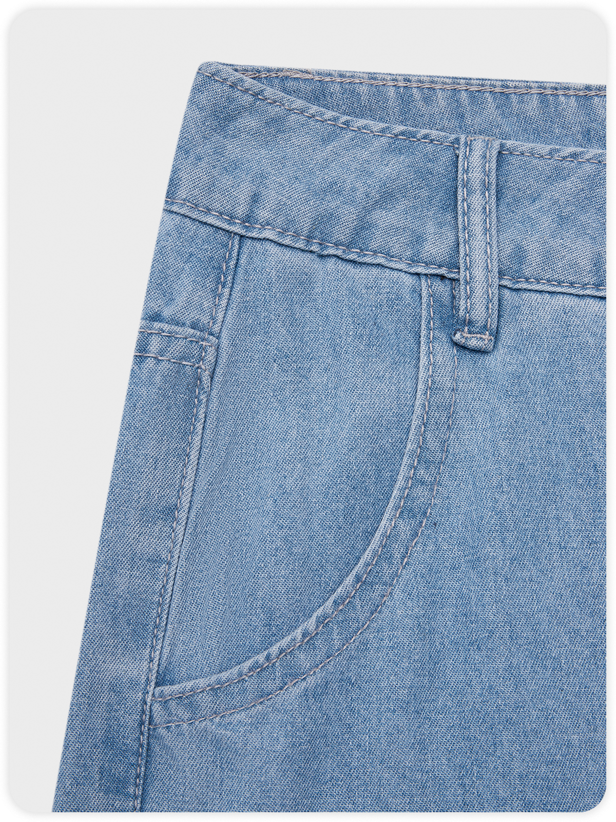 Cotton Denim Plain Straight Jeans