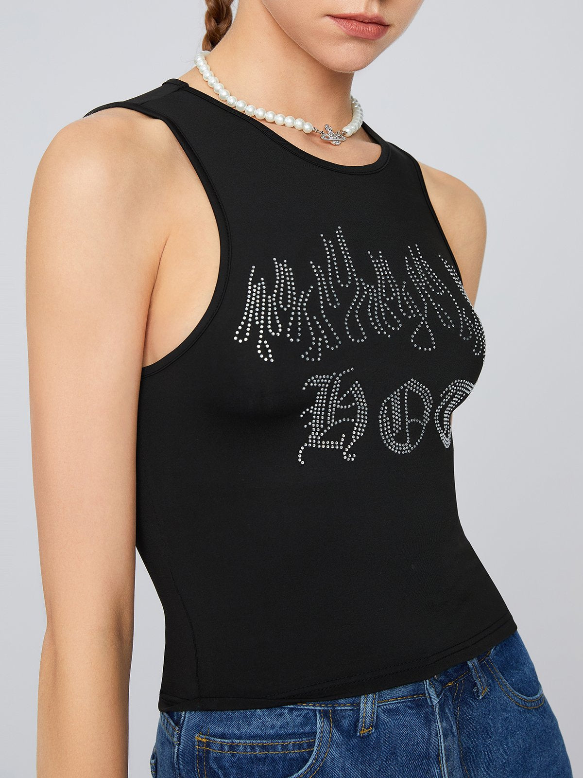 Fashion Black Top Tank Top & Cami