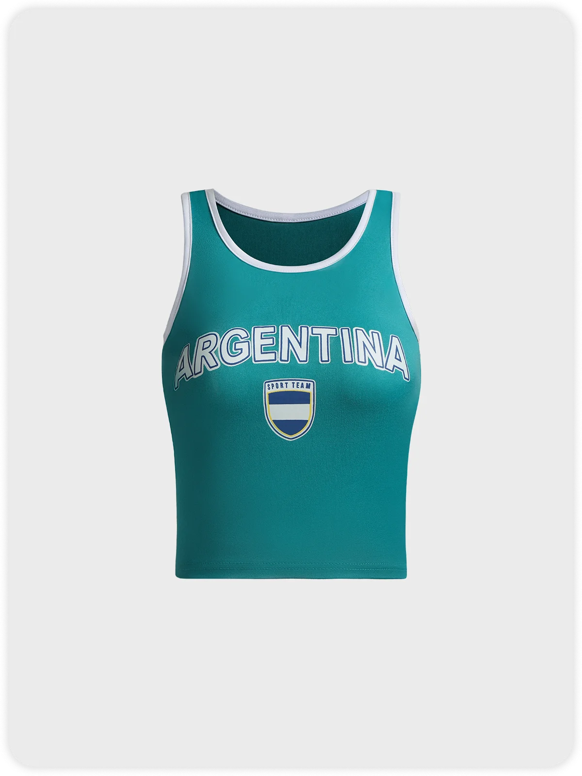 Argentina Color Block Y2K Tank Top