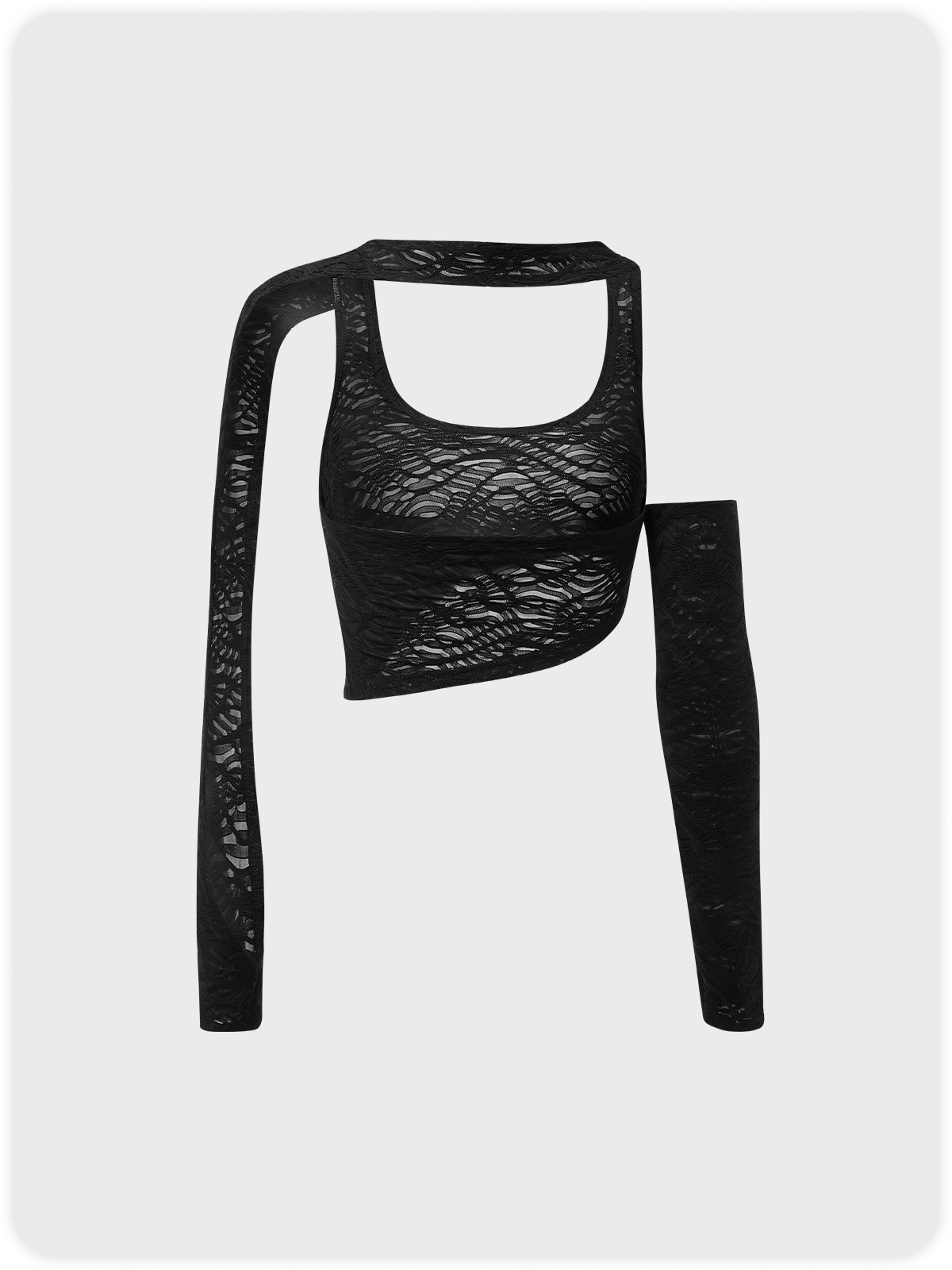 Y2K Black Asymmetrical Design Deconstructed Top Women Top