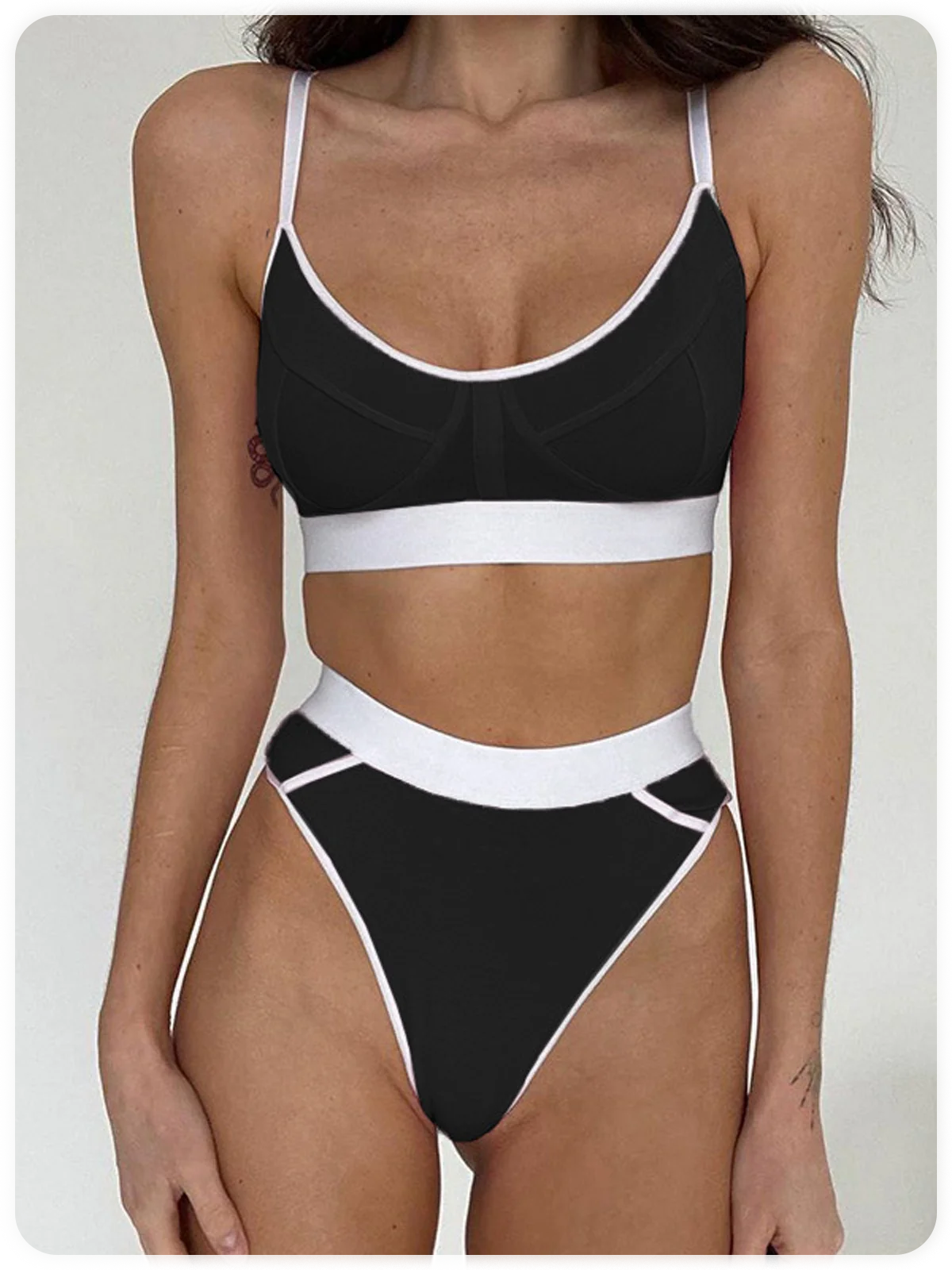 Color Block Bikini Set