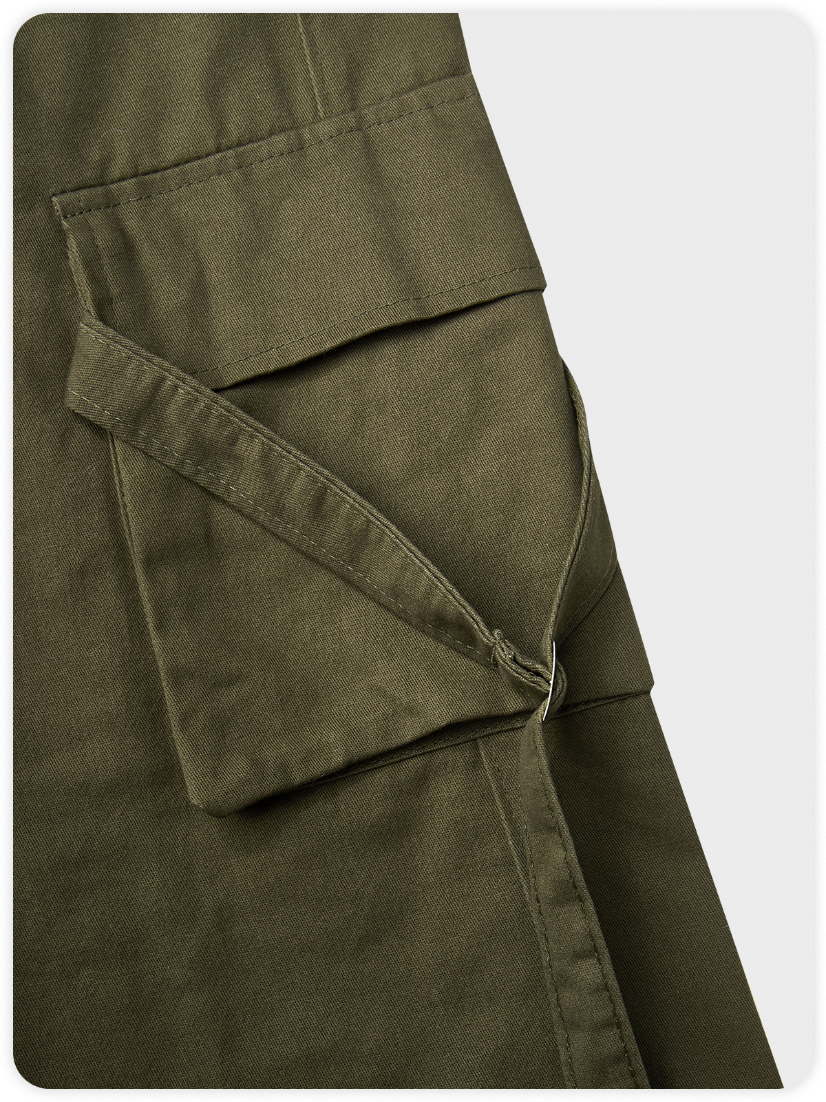 Street Green Pockets Cargo Bottom Pants