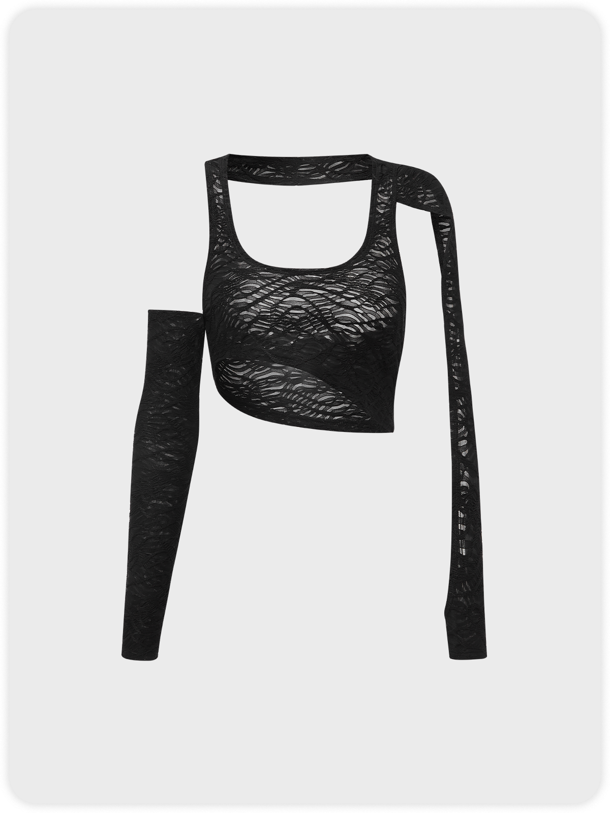 Y2K Black Asymmetrical Design Deconstructed Top Women Top