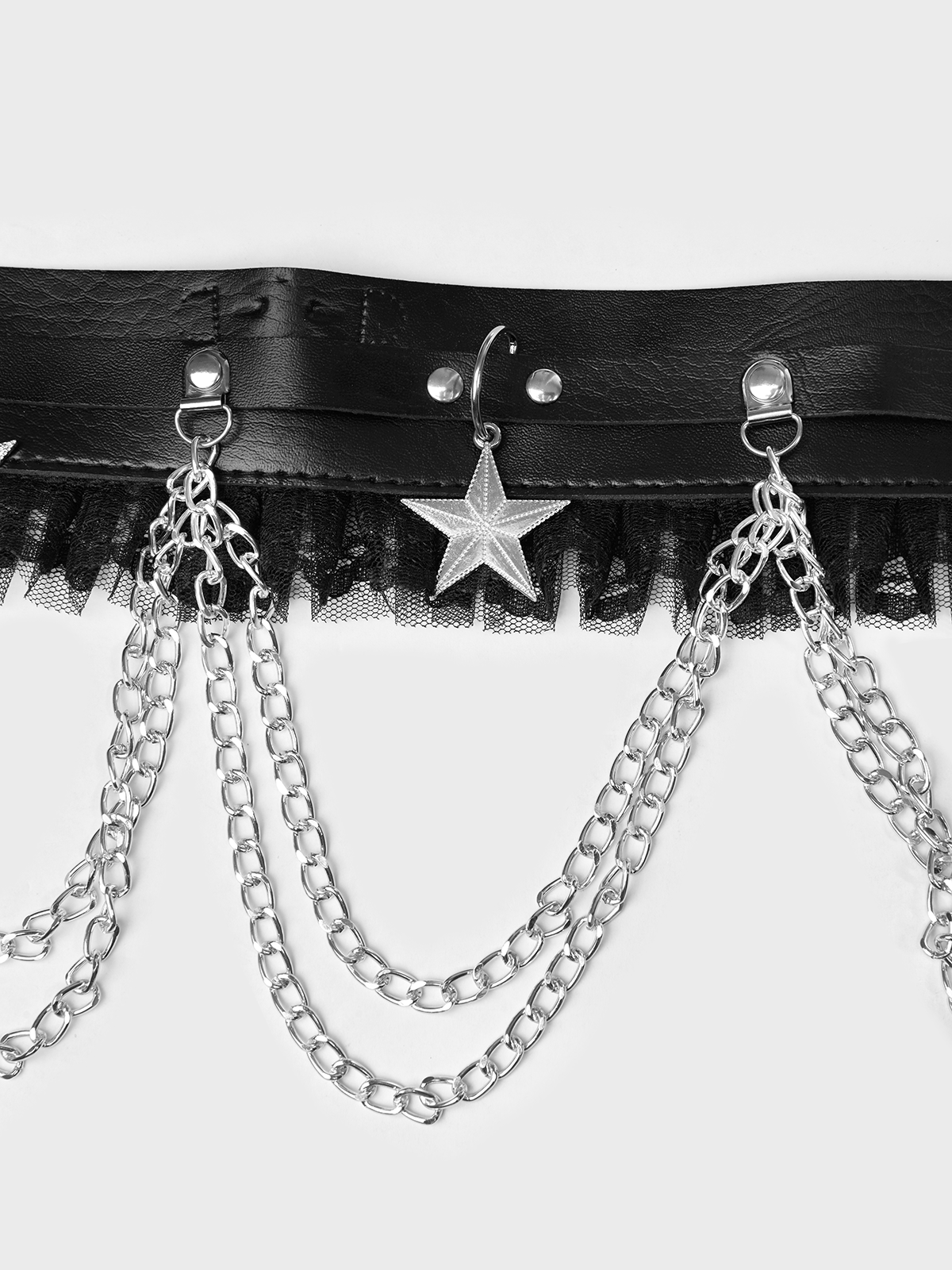 PU Metal Chain Star Belt