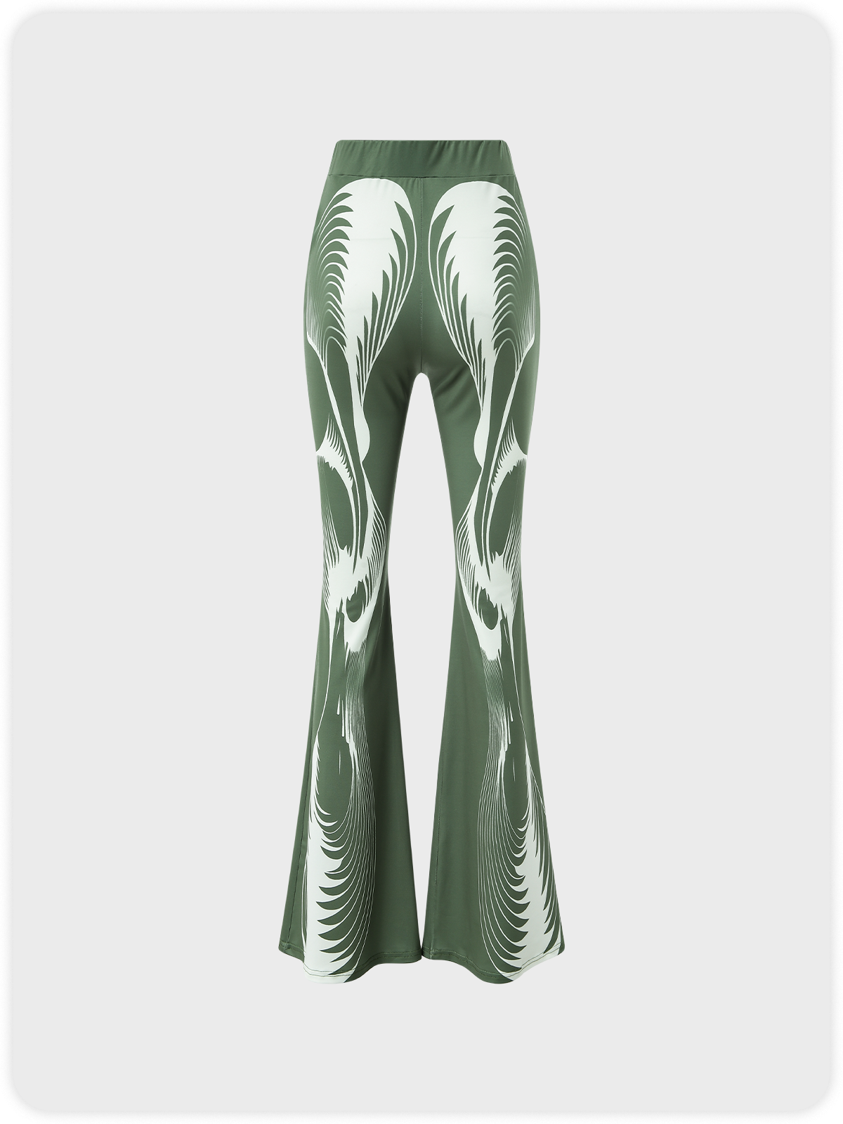 Y2K Green Ombre Flare Bottom Pants