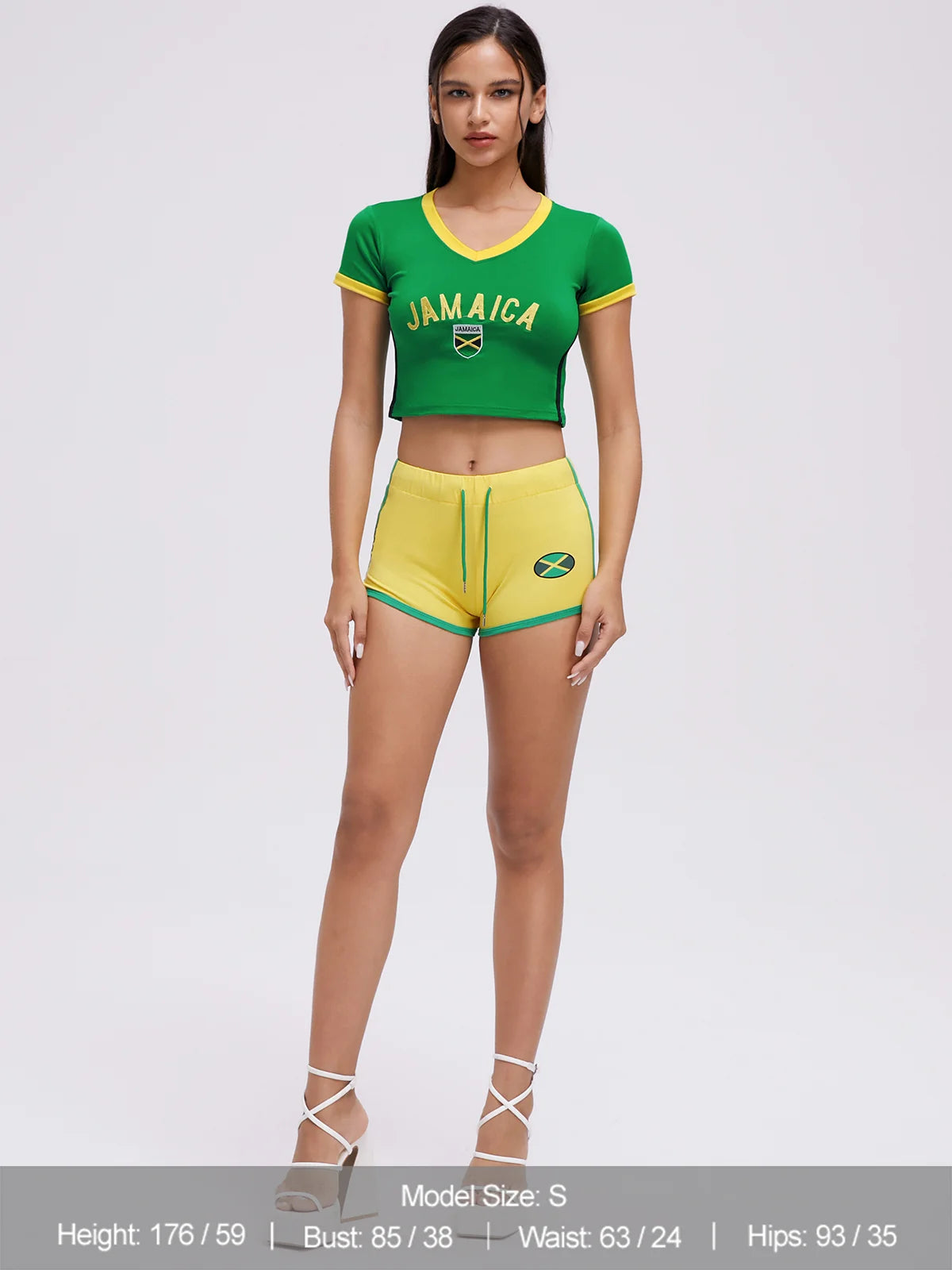 Jamaica Color block Basic Top T-Shirt