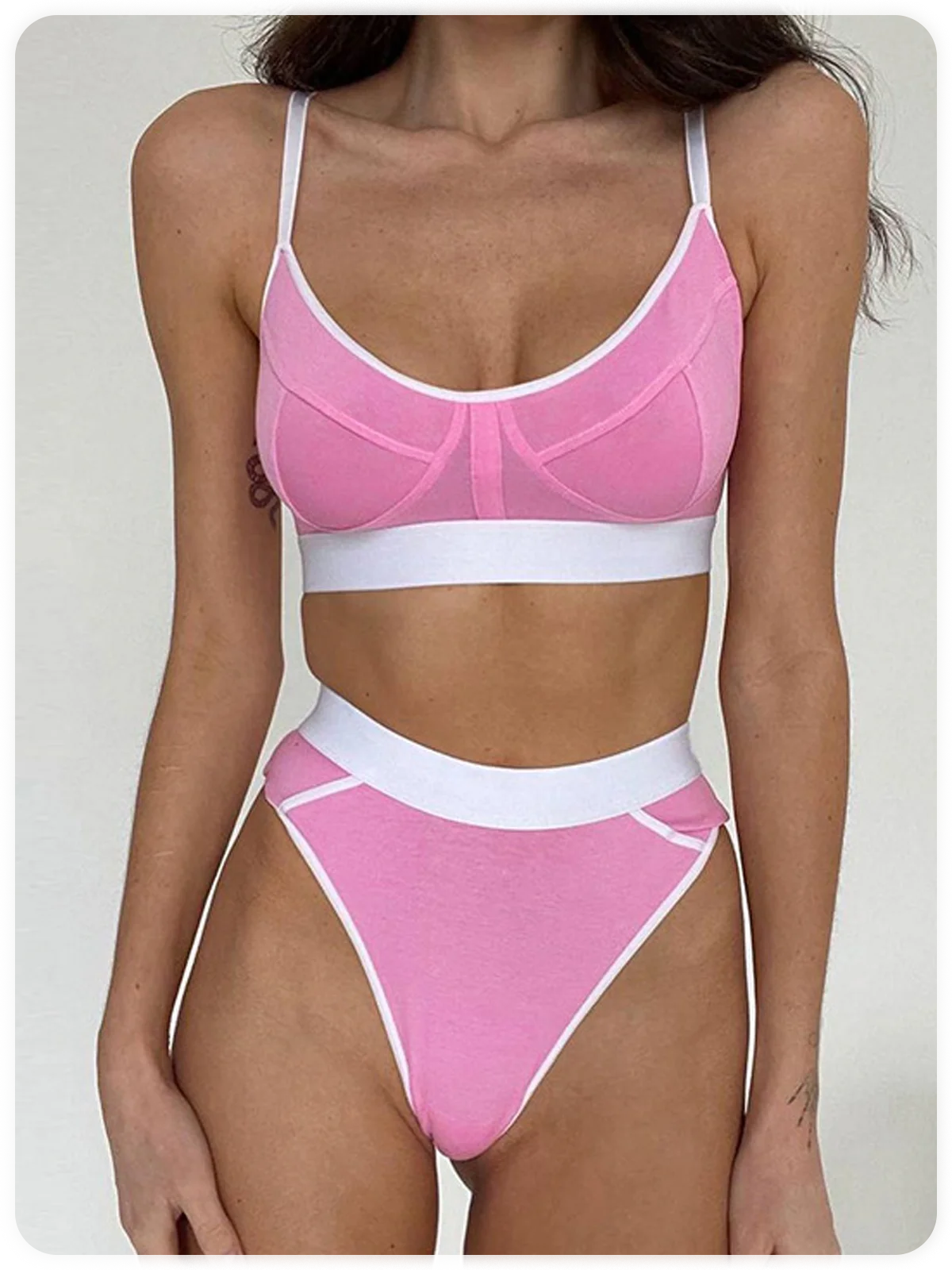 Color Block Bikini Set