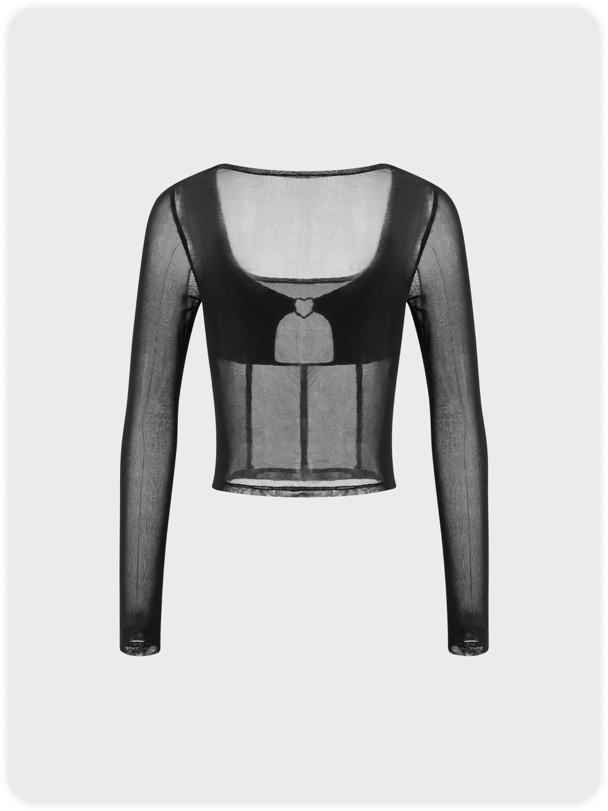 Y2K Black Mesh Ble Layer Top Women Top