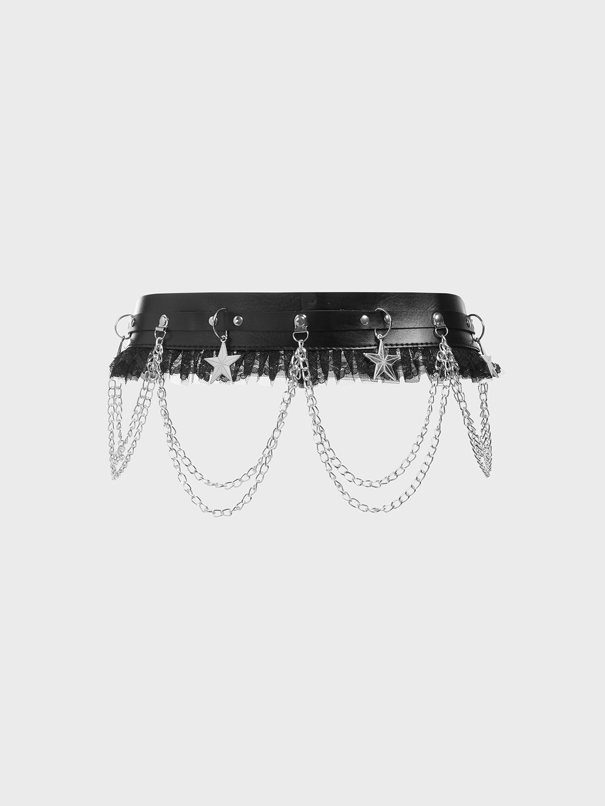 PU Metal Chain Star Belt