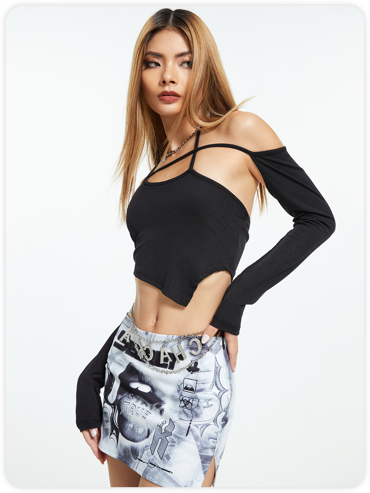 Street Black Top Women Top