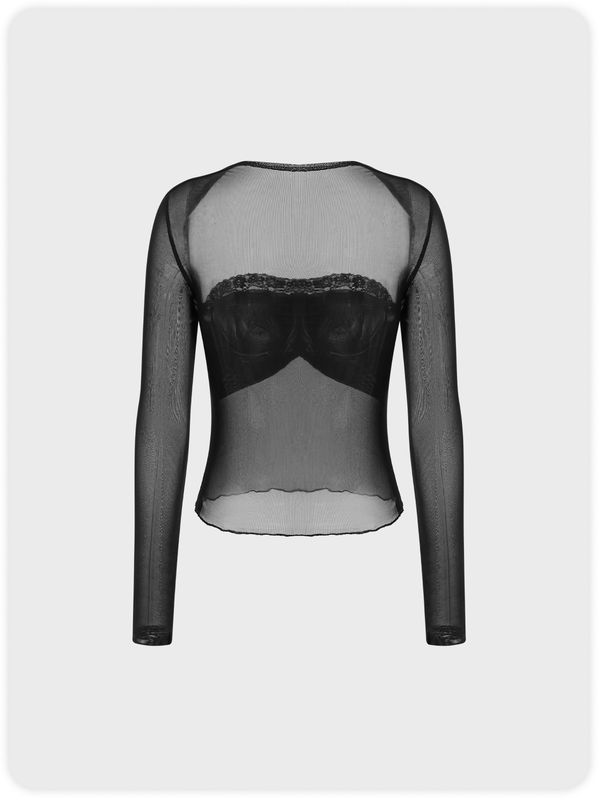 Y2k Black Mesh Patchwork Ace hem Top Women Top