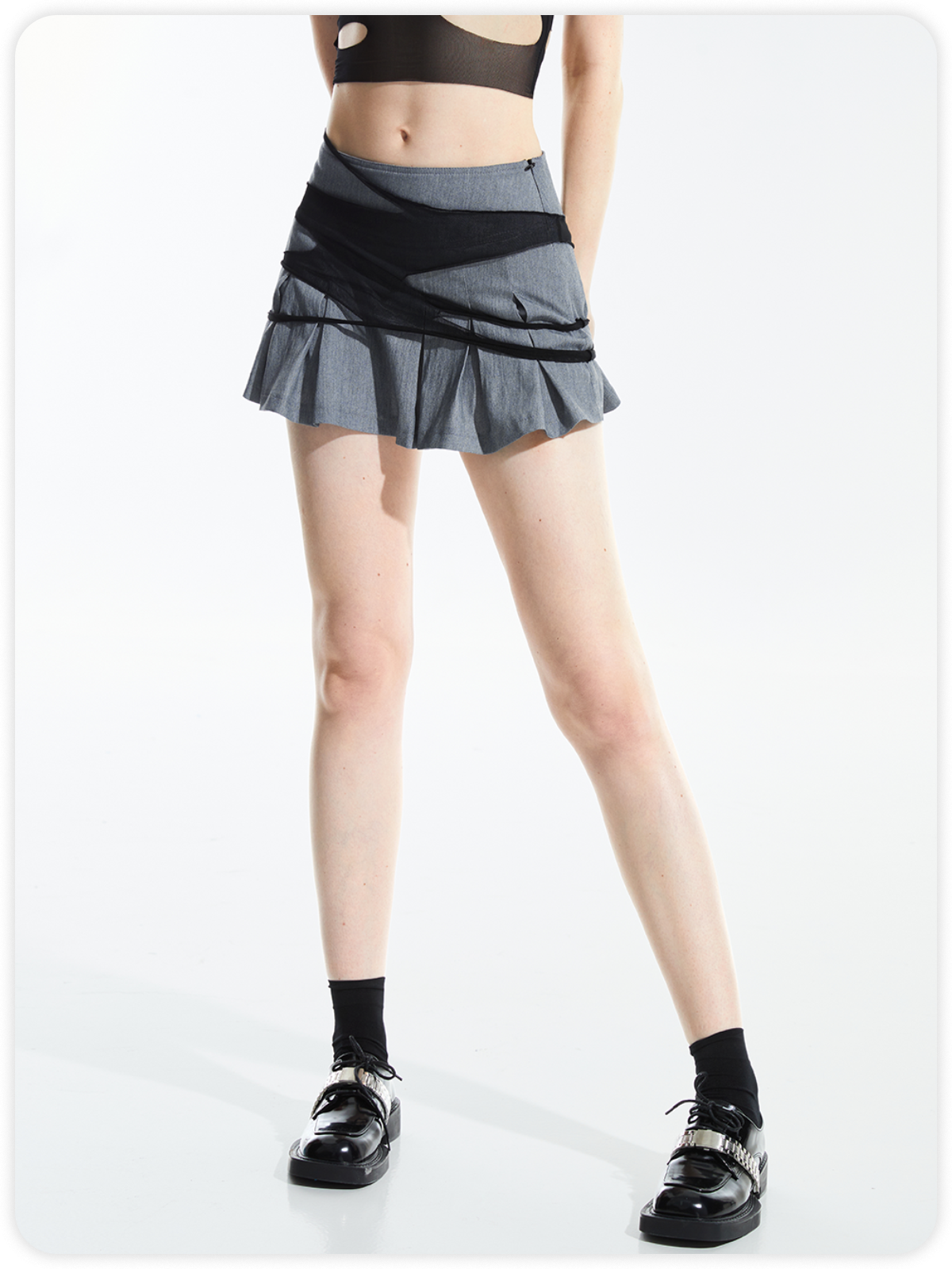 Y2K Gray Bottom Skirt