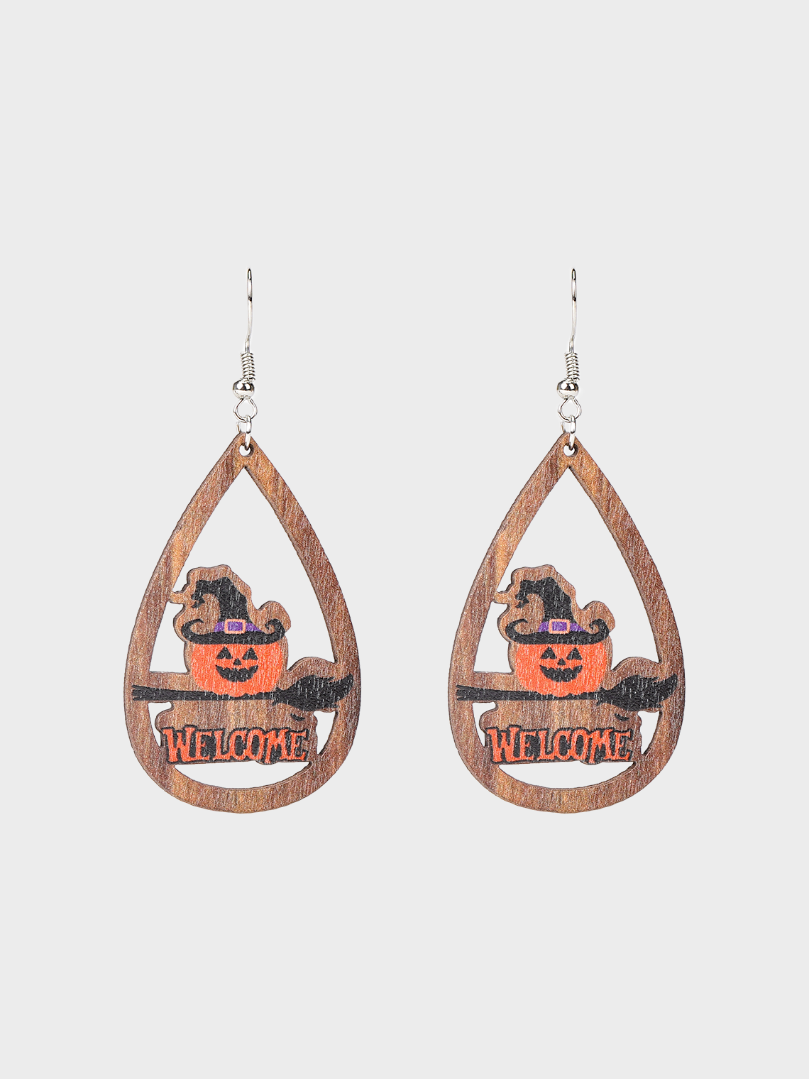 Wooden Skull Earrings