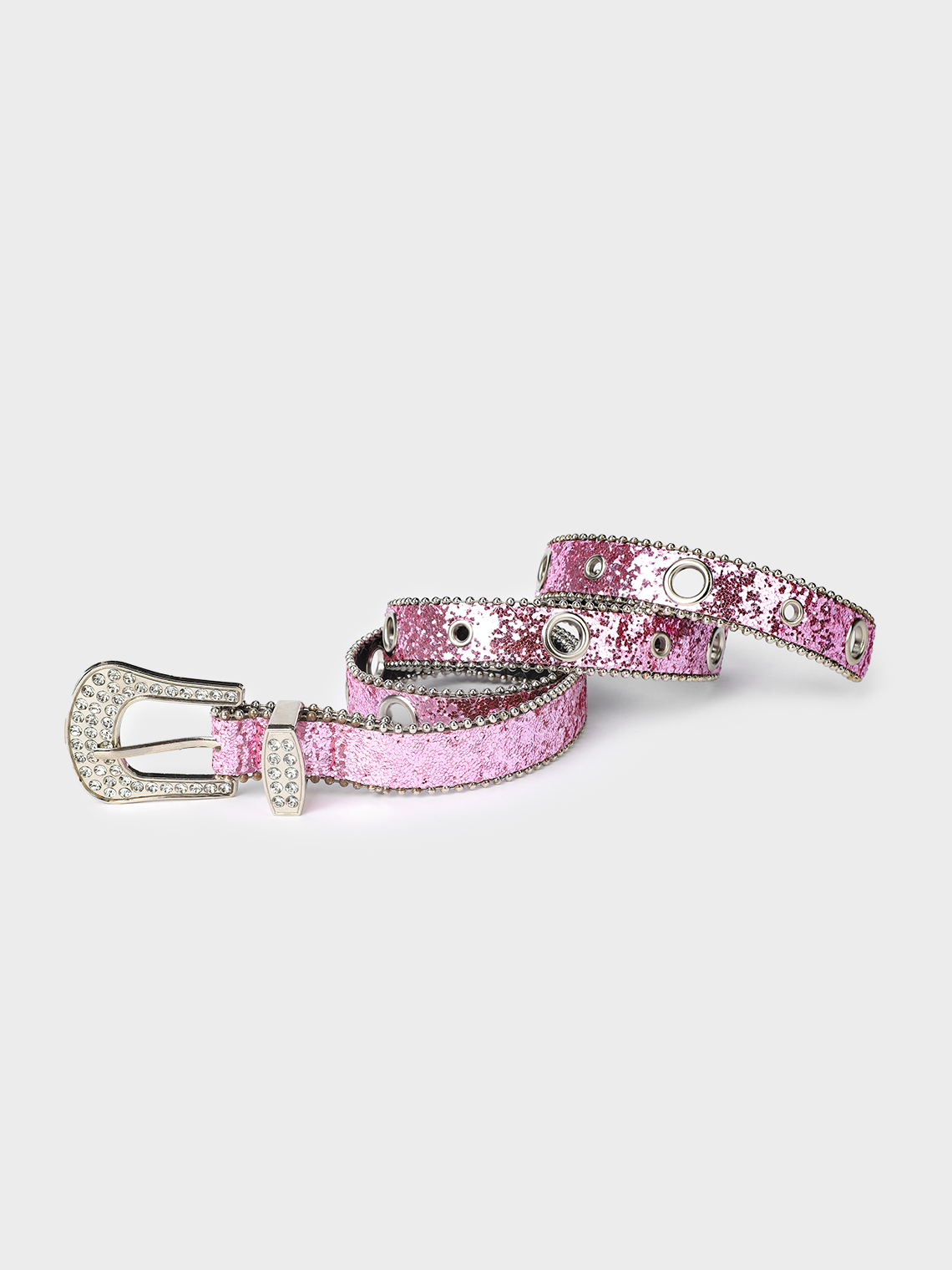 Rhinestone Decor Buckle Belt