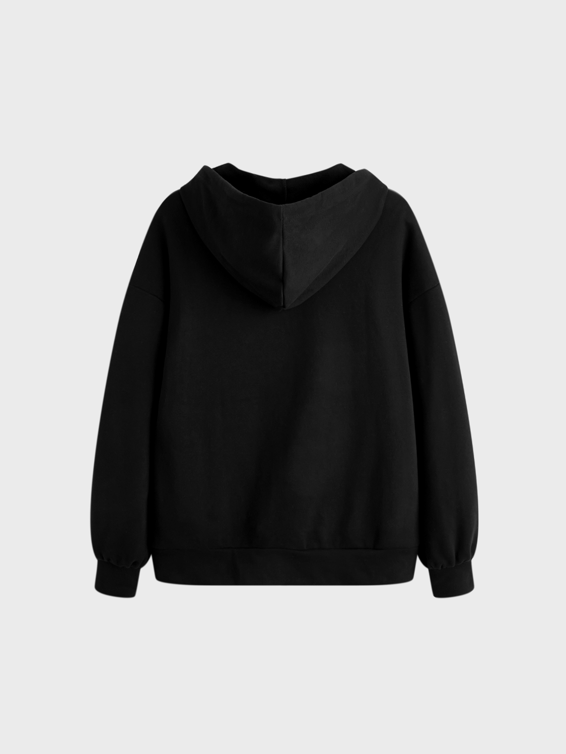 Letter Cross Zipper Long Sleeve Hoodie