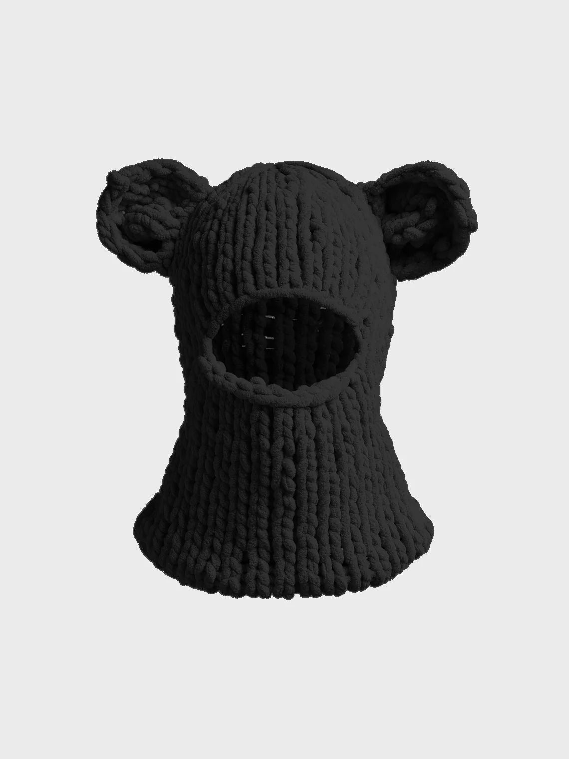 Knitted Plain 3D Ear Turban Hat