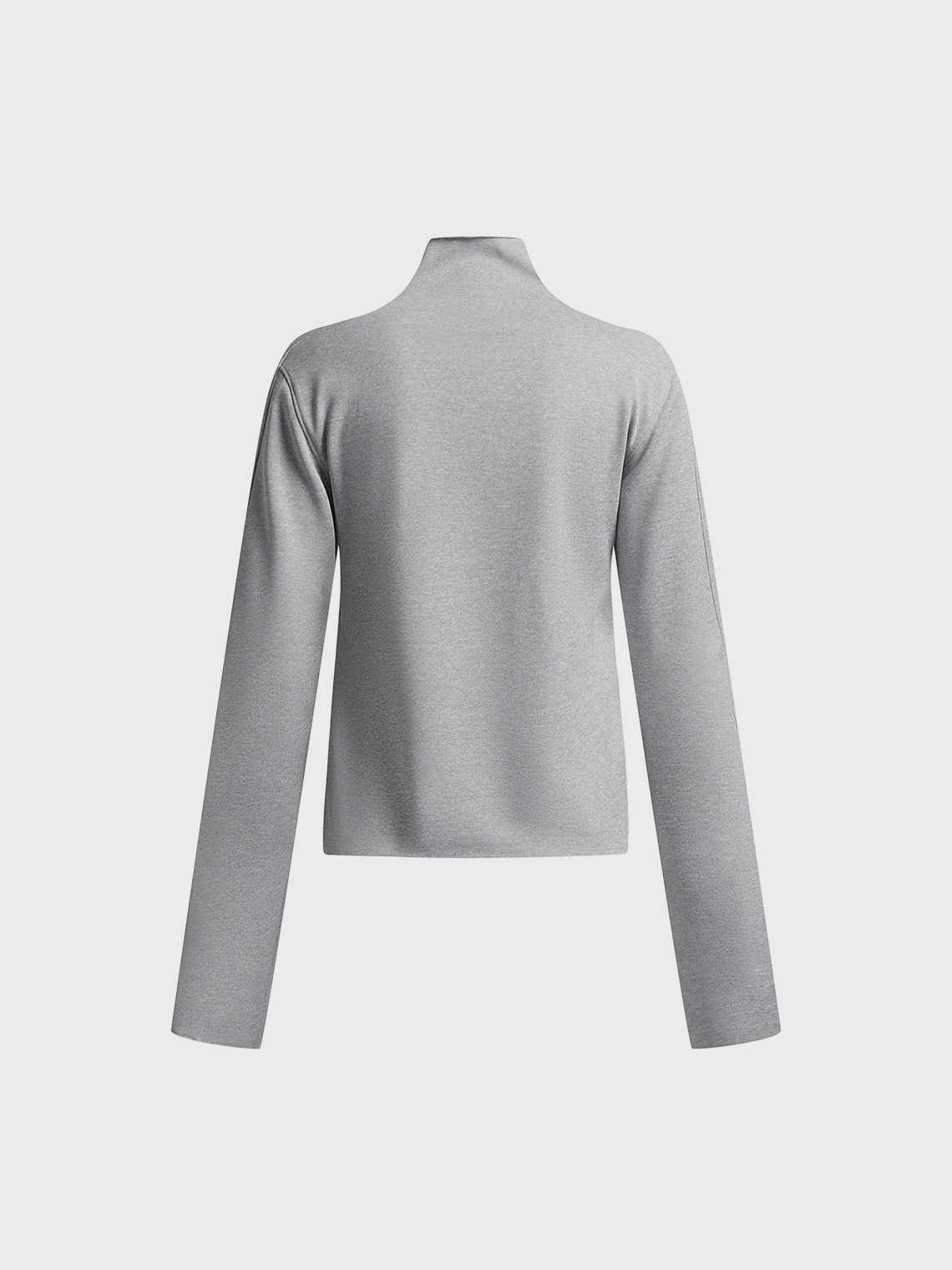 Raw Edge Turtleneck Plain Long Sleeve T-Shirt