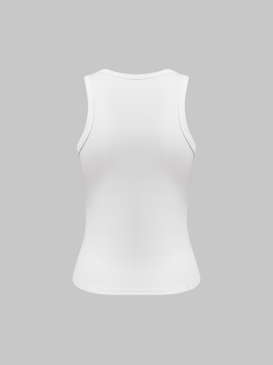 Y2k White Graphic Basic Top Tank Top & Cami