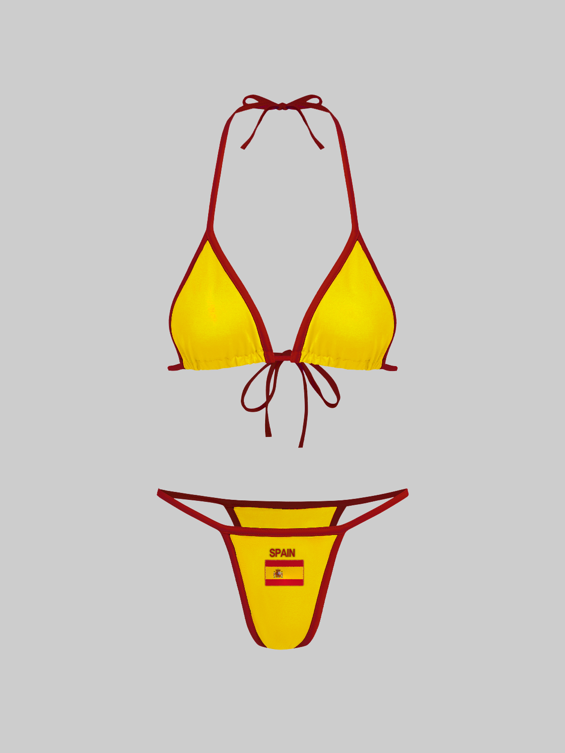 Jersey Spain Color Block Bikini