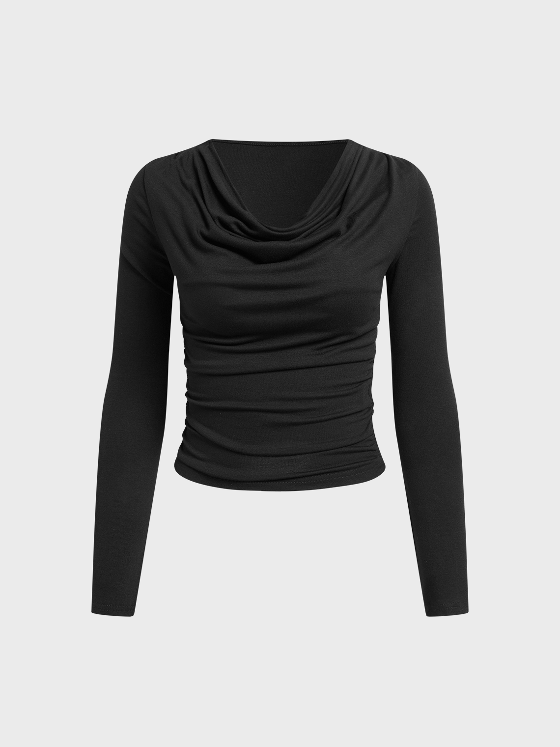 V Neck Plain Long Sleeve Top