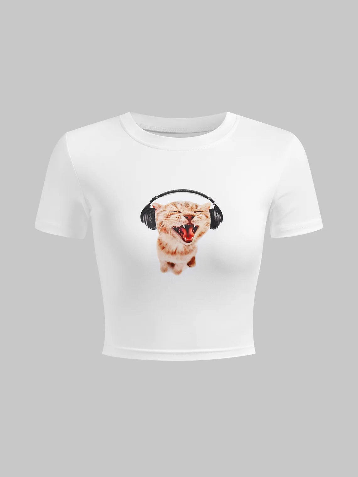 Crew Neck Animal Short Sleeve T-Shirt