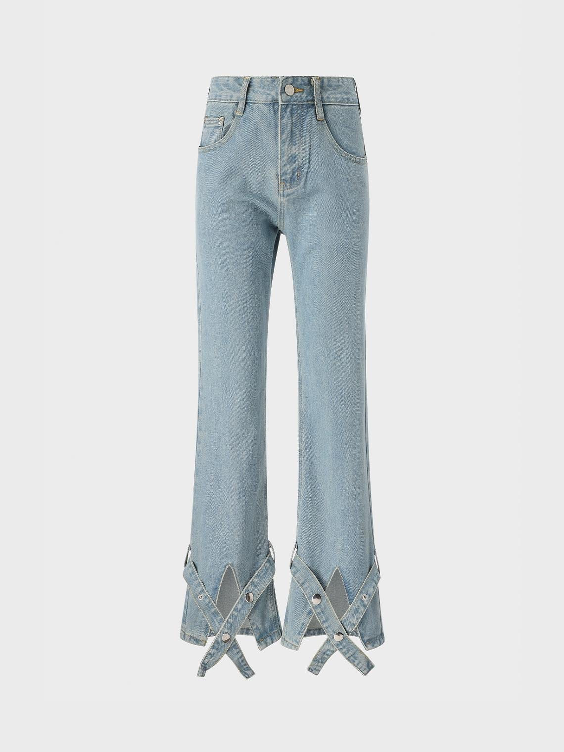 Casual Light Blue Bottom Jeans