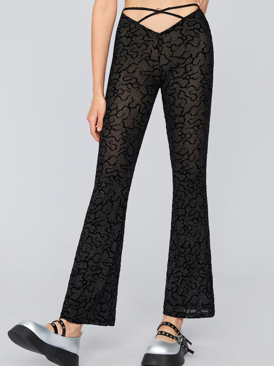 Fashion Black Bottom Pants