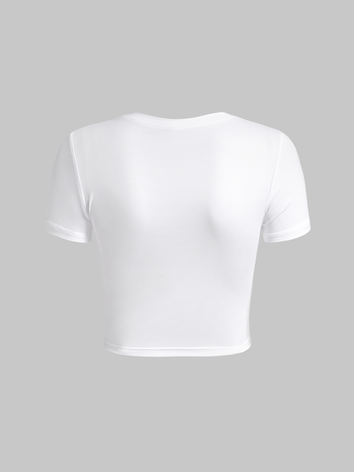 Y2k White Basic Top T-Shirt